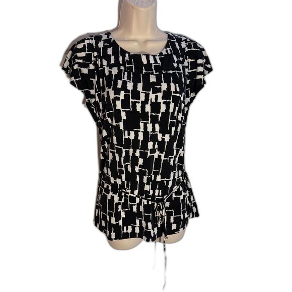 Women's Merona Black & White Dress Shirt S - Picture 1 of 3